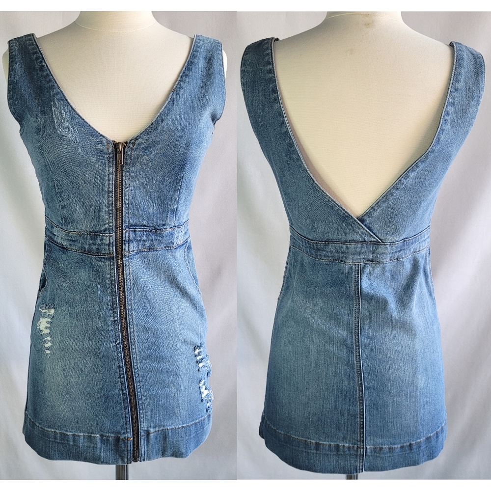 Carmar Denim Sleeveless Midi Dress Women's Small